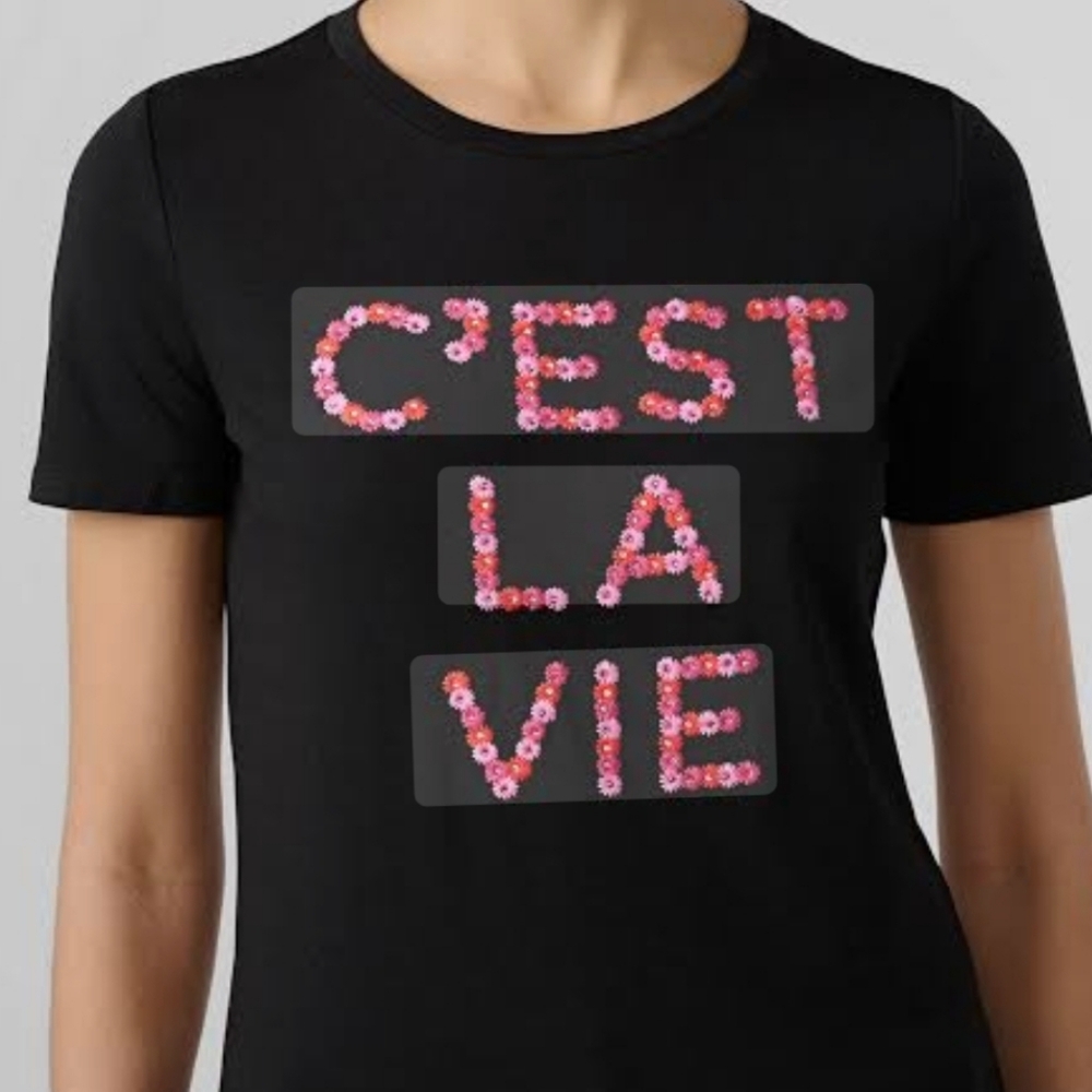 Karl Lagerfeld C'est La Vie Embellished Tee‎